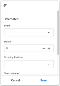 A screenshot showing the AppSheet preview window on the Prematch screen.